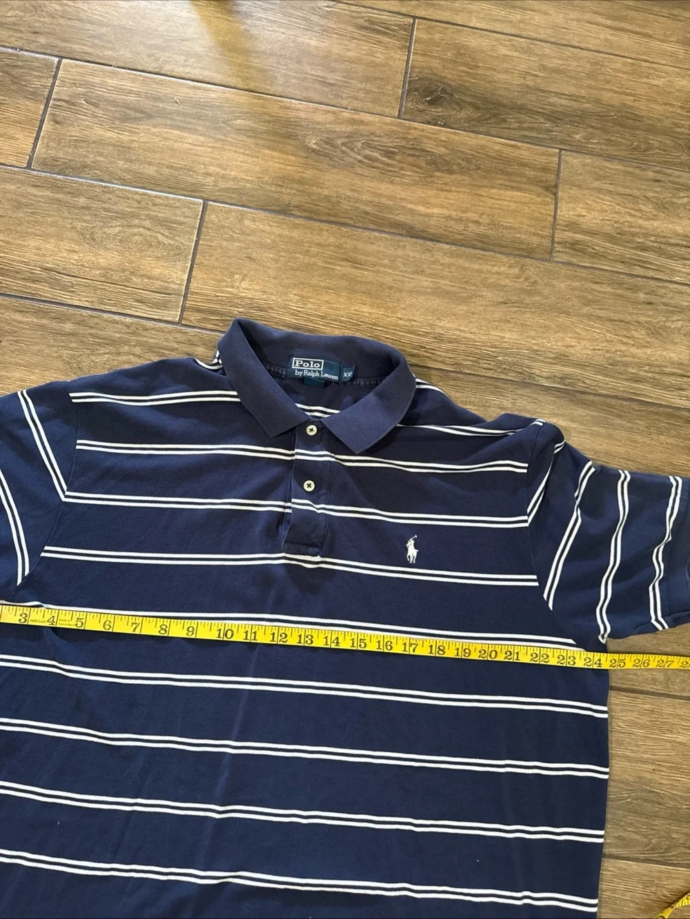 Polo Ralph Lauren 2XL  Striped Short Sleeve Polo Cotton Shirt Stretch